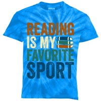 Reading Is My Favorite Sport Book Lovers Bookish Bookworm Gift Kids Tie-Dye T-Shirt