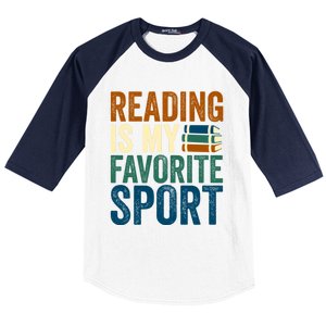 Reading Is My Favorite Sport Book Lovers Bookish Bookworm Gift Baseball Sleeve Shirt