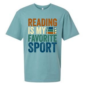 Reading Is My Favorite Sport Book Lovers Bookish Bookworm Gift Sueded Cloud Jersey T-Shirt