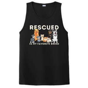 Rescued Is My Favorite Breed Animal Rescue PosiCharge Competitor Tank