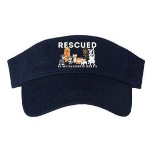 Rescued Is My Favorite Breed Animal Rescue Valucap Bio-Washed Visor