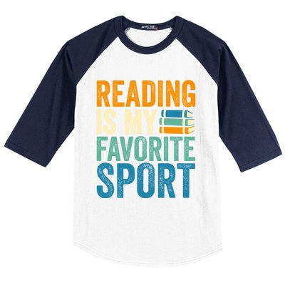 Reading Is My Favorite Sport Book Lovers Bookish Bookworm Cute Gift Baseball Sleeve Shirt