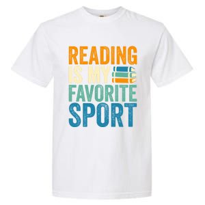 Reading Is My Favorite Sport Book Lovers Bookish Bookworm Cute Gift Garment-Dyed Heavyweight T-Shirt