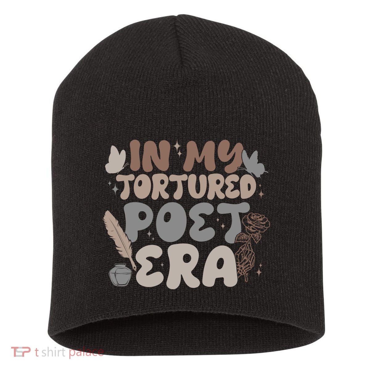 Retro In My Tortured Poet Era Short Acrylic Beanie