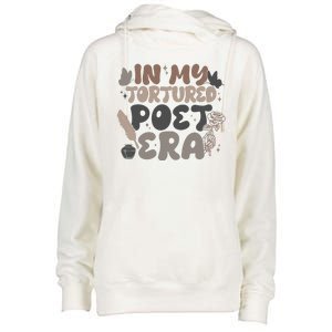 Retro In My Tortured Poet Era Womens Funnel Neck Pullover Hood