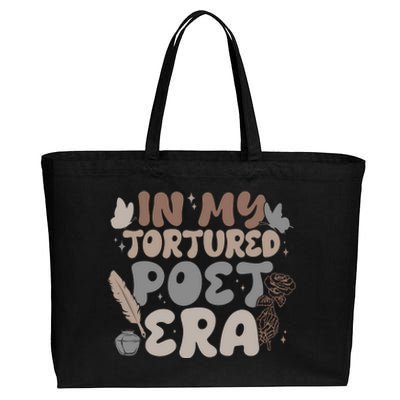 Retro In My Tortured Poet Era Cotton Canvas Jumbo Tote