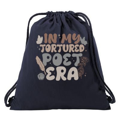 Retro In My Tortured Poet Era Drawstring Bag