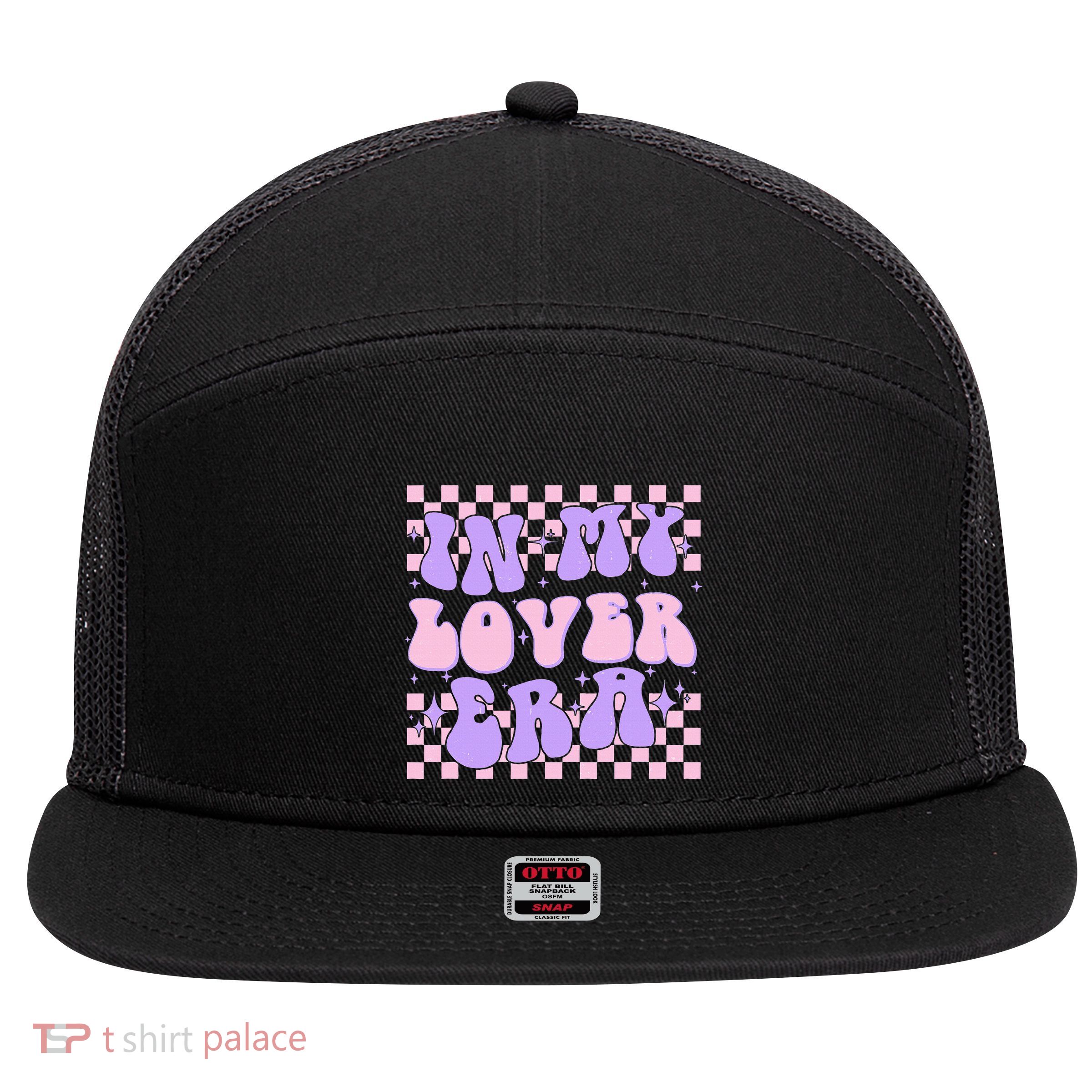 Retro In My Lover E.ra Style Groovy Funny Gift 7 Panel Mesh Trucker Snapback Hat