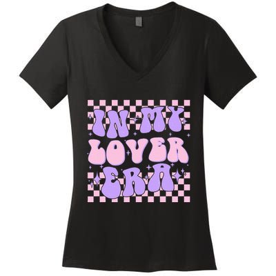 Retro In My Lover E.ra Style Groovy Funny Gift Women's V-Neck T-Shirt