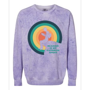 Reading Is My Favorite Sport Gift Fun Book Lover Cool Gift Colorblast Crewneck Sweatshirt