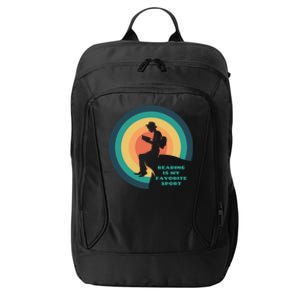 Reading Is My Favorite Sport Gift Fun Book Lover Cool Gift City Backpack