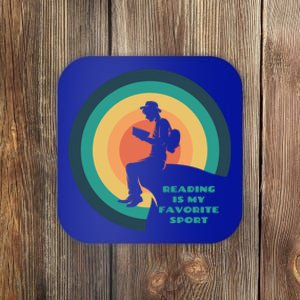 Reading Is My Favorite Sport Gift Fun Book Lover Cool Gift Coaster