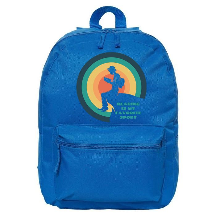 Reading Is My Favorite Sport Gift Fun Book Lover Cool Gift 16 in Basic Backpack