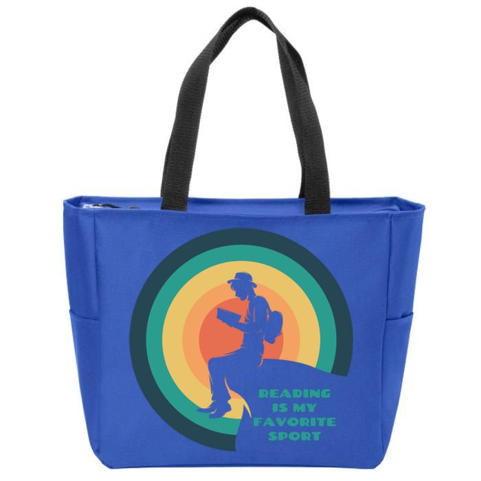 Reading Is My Favorite Sport Gift Fun Book Lover Cool Gift Zip Tote Bag