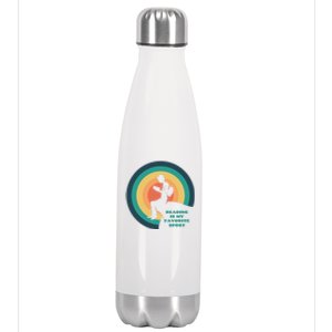 Reading Is My Favorite Sport Gift Fun Book Lover Cool Gift Stainless Steel Insulated Water Bottle