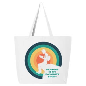 Reading Is My Favorite Sport Gift Fun Book Lover Cool Gift 25L Jumbo Tote