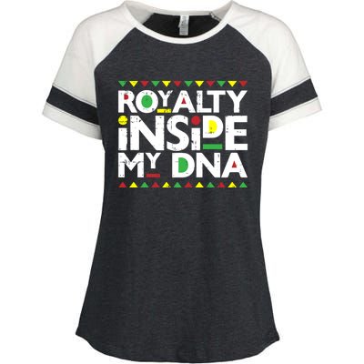 Royalty Inside My Dna Melanin Pride Black Lives Matter Funny Gift Meaningful Gif Enza Ladies Jersey Colorblock Tee