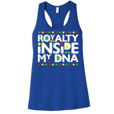 Royalty Inside My Dna Melanin Pride Black Lives Matter Funny Gift Meaningful Gif Women's Racerback Tank