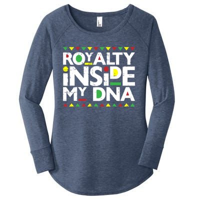 Royalty Inside My Dna Melanin Pride Black Lives Matter Funny Gift Meaningful Gif Women's Perfect Tri Tunic Long Sleeve Shirt