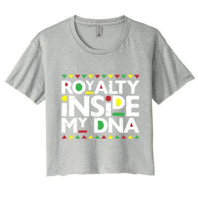 Royalty Inside My Dna Melanin Pride Black Lives Matter Funny Gift Meaningful Gif Women's Crop Top Tee