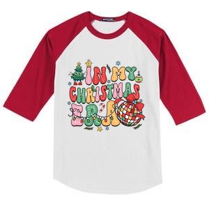 Retro In My Christmas Era Holiday Season Kids Colorblock Raglan Jersey