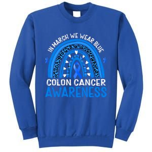 Rainbow In March We Wear Blue Colon Cancer Awareness Cute Gift Sweatshirt