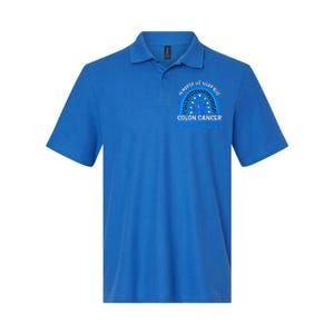 Rainbow In March We Wear Blue Colon Cancer Awareness Cute Gift Softstyle Adult Sport Polo