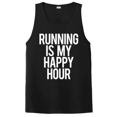 Running Is My Happy Hour Funny Workout Cardio Gym Motivation Gift PosiCharge Competitor Tank