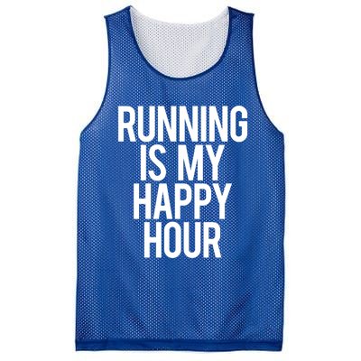 Running Is My Happy Hour Funny Workout Cardio Gym Motivation Gift Mesh Reversible Basketball Jersey Tank