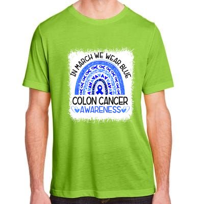 Rainbow In March We Wear Blue Colon Cancer Awareness Cool Gift Adult ChromaSoft Performance T-Shirt