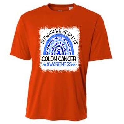 Rainbow In March We Wear Blue Colon Cancer Awareness Cool Gift Cooling Performance Crew T-Shirt