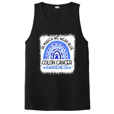 Rainbow In March We Wear Blue Colon Cancer Awareness Cool Gift PosiCharge Competitor Tank