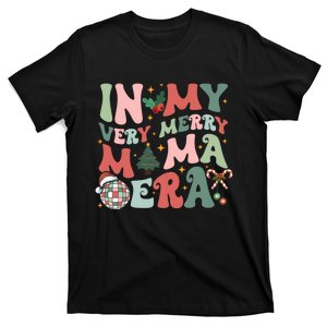 Retro In My Very Merry Mama Era Christmas Mama Disco Ball T-Shirt