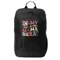 Retro In My Very Merry Mama Era Christmas Mama Disco Ball City Backpack