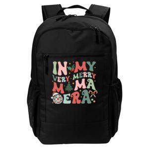 Retro In My Very Merry Mama Era Christmas Mama Disco Ball Daily Commute Backpack