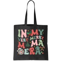 Retro In My Very Merry Mama Era Christmas Mama Disco Ball Tote Bag