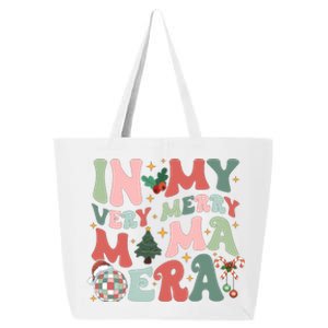 Retro In My Very Merry Mama Era Christmas Mama Disco Ball 25L Jumbo Tote