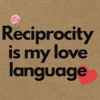 Reciprocity Is My Love Language Flower Red Heart Cotton Canvas Backpack