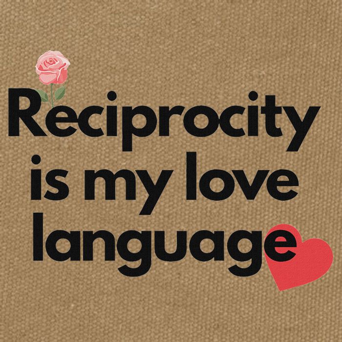 Reciprocity Is My Love Language Flower Red Heart Cotton Canvas Backpack