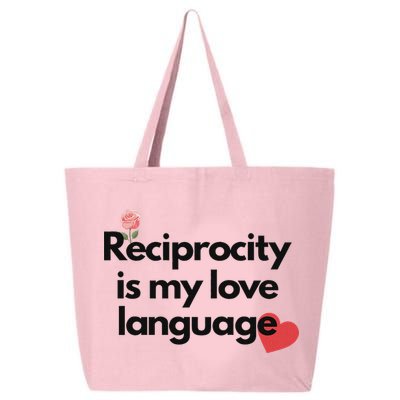 Reciprocity Is My Love Language Flower Red Heart 25L Jumbo Tote