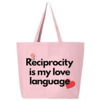 Reciprocity Is My Love Language Flower Red Heart 25L Jumbo Tote