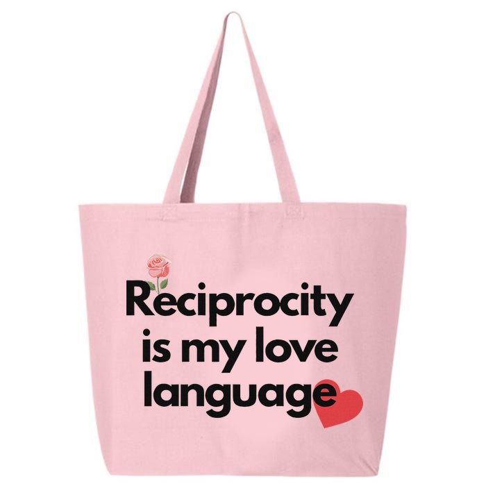 Reciprocity Is My Love Language Flower Red Heart 25L Jumbo Tote