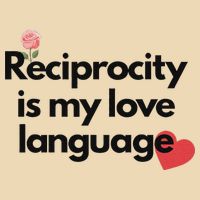 Reciprocity Is My Love Language Flower Red Heart Zip Tote Bag