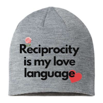 Reciprocity Is My Love Language Flower Red Heart Sustainable Beanie