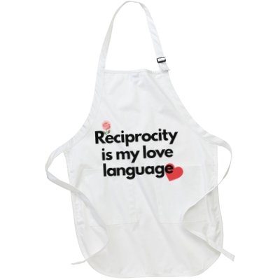 Reciprocity Is My Love Language Flower Red Heart Apron