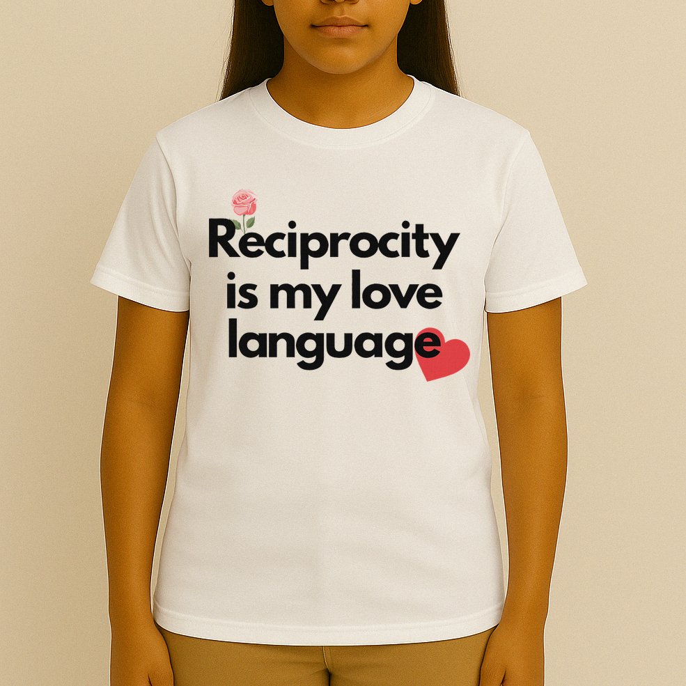 Reciprocity Is My Love Language Flower Red Heart T-Shirt