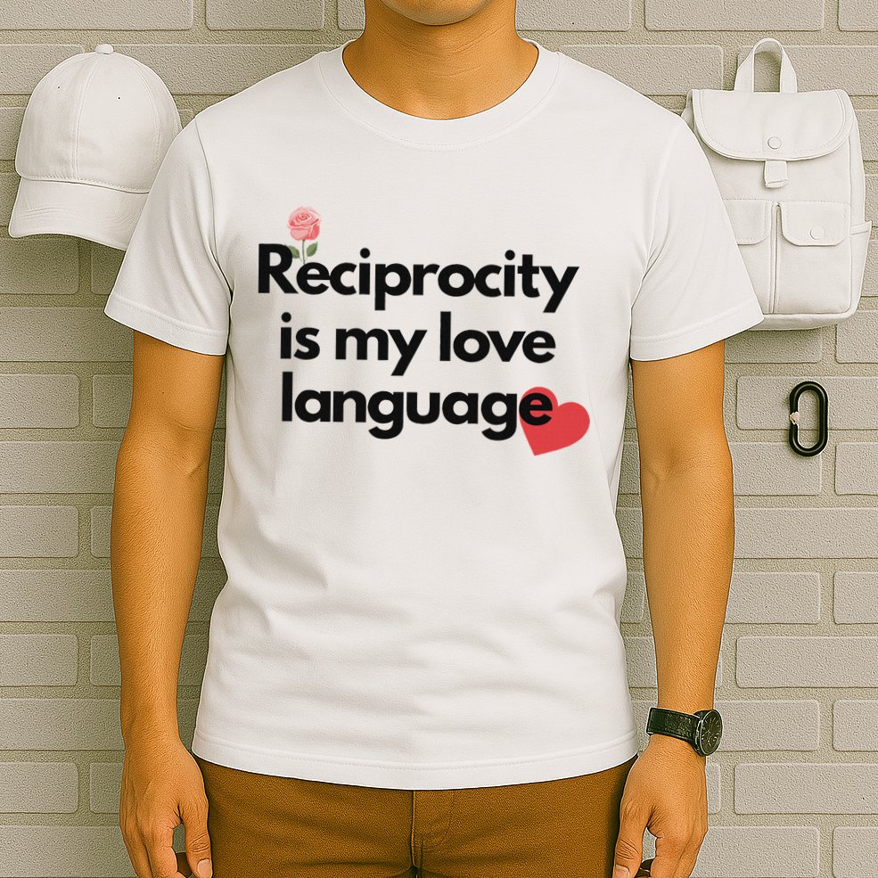 Reciprocity Is My Love Language Flower Red Heart T-Shirt