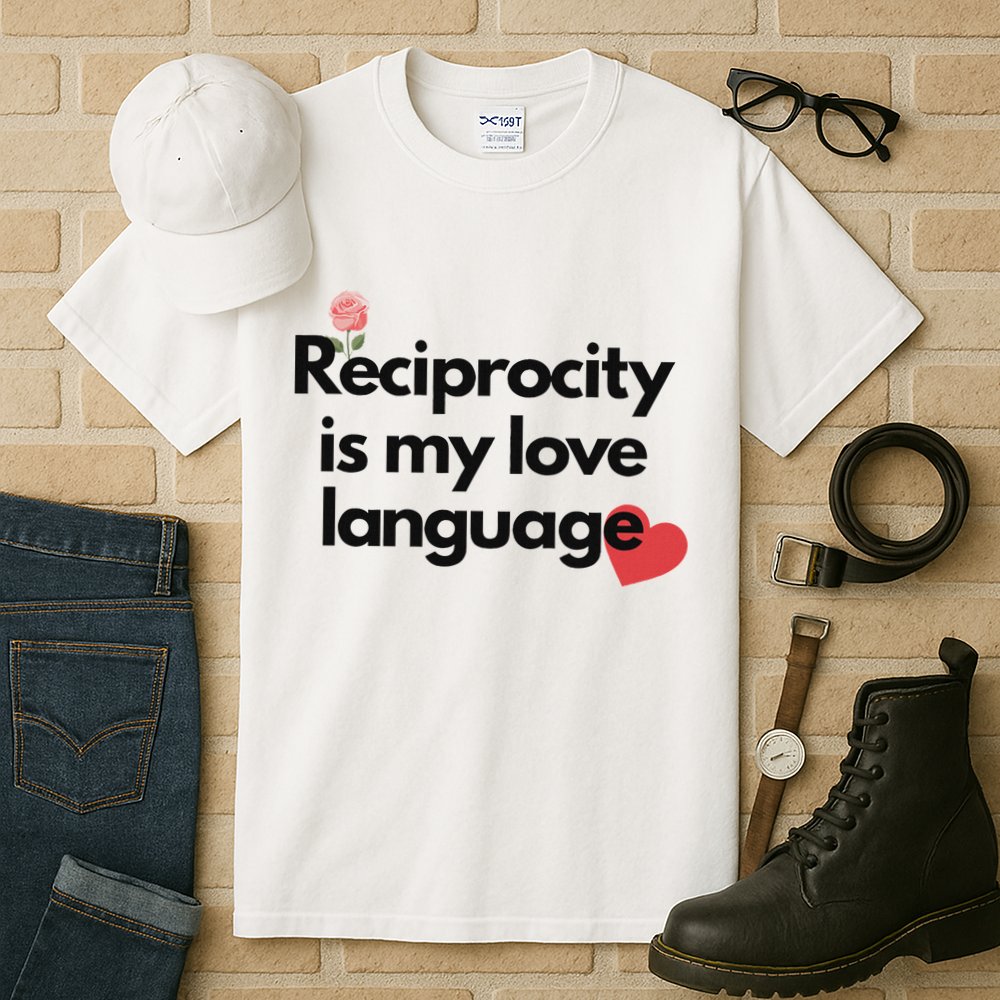 Reciprocity Is My Love Language Flower Red Heart Tall T-Shirt