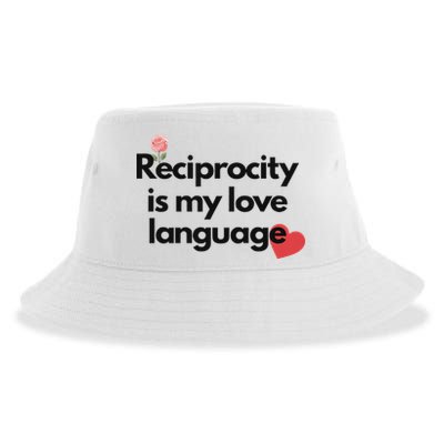 Reciprocity Is My Love Language Flower Red Heart Sustainable Bucket Hat