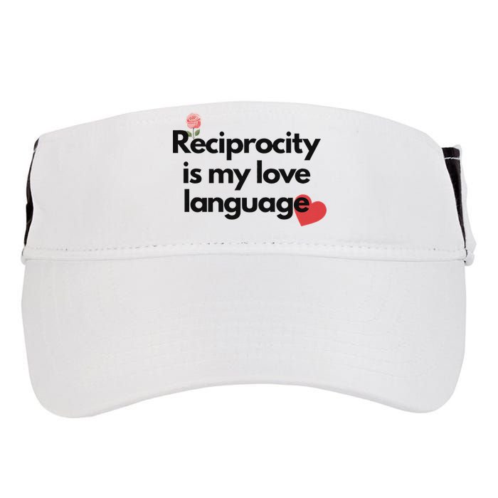 Reciprocity Is My Love Language Flower Red Heart Adult Drive Performance Visor